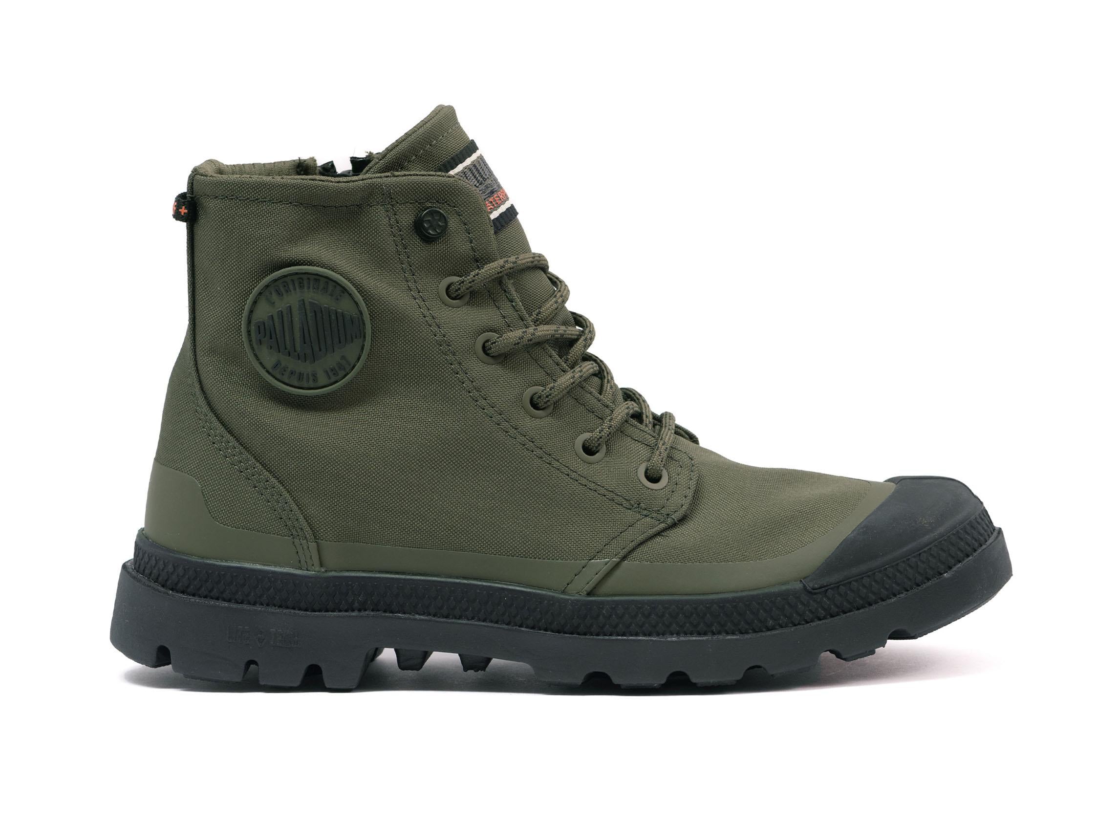 Palladium Boots Unisex Pampa Rcyl Lt Wp Zip Olive Night