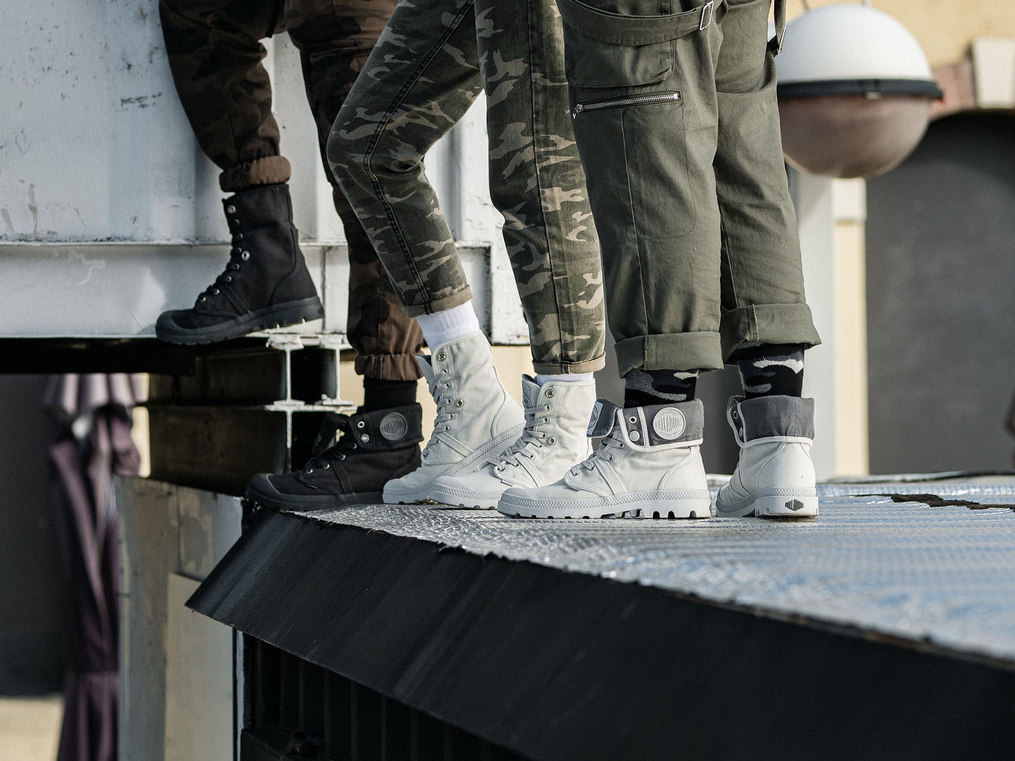 SSUR PLUS Palladium Baggy Boots Black/City Lights 03936-957