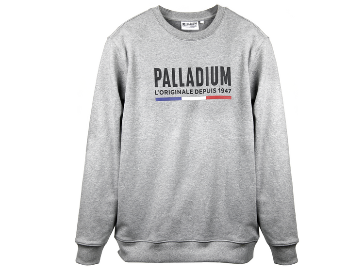 172784-004 | PALLADIUM CREW NECK2 | DARK HEATHER GREY