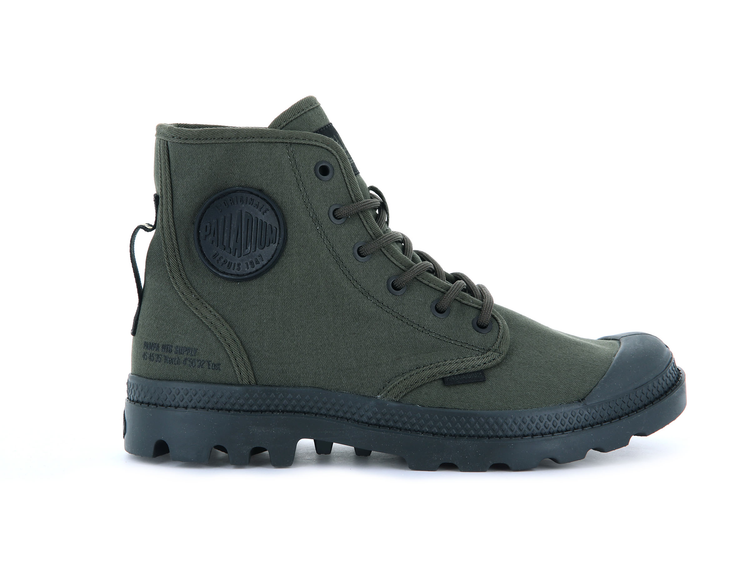 Army green palladium boots on sale