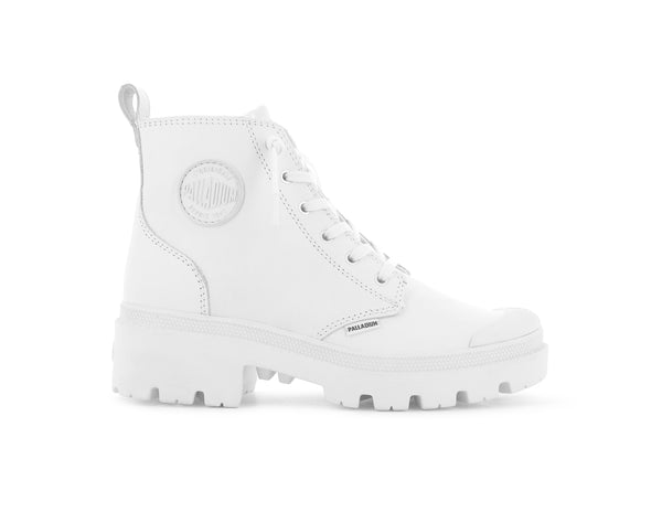 Palladium Pallabase Lo Cuff Boots - Women's Canvas Boots With Rubber Toe & Chunky Sole - View #10