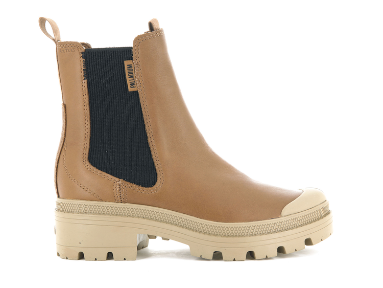 Palladium brown leather boots best sale