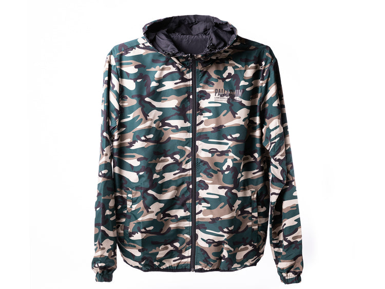 172790-973 | CAMO REVERSIBLE JACKET | MAJOR BROWN/BELUGA/BLACK