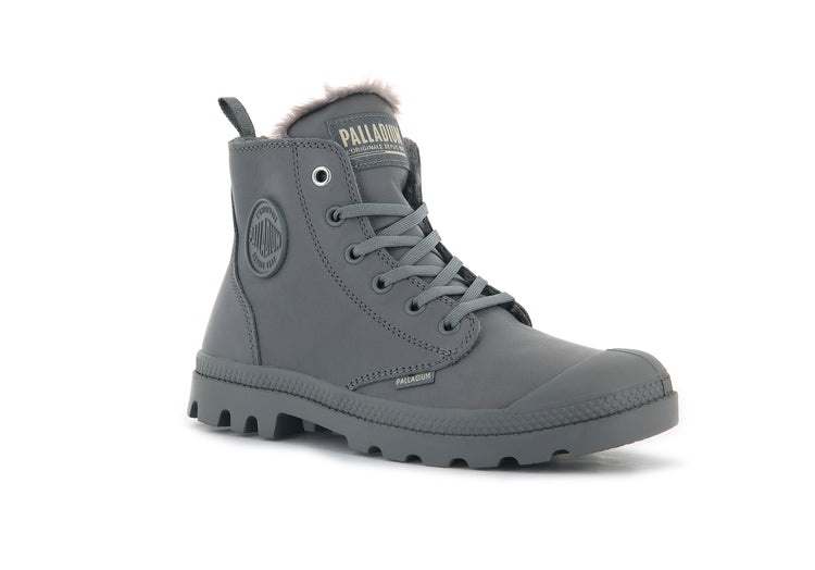 97223-071-M | PAMPA HI ZIP LEATHER S | GRAY FLANNEL