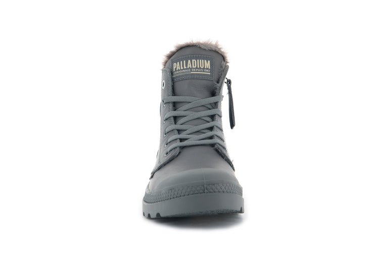 97223-071-M | PAMPA HI ZIP LEATHER S | GRAY FLANNEL